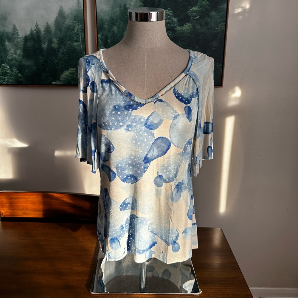 Juicy Couture Blue Cactus Top XL